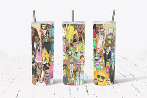 Rick and Morty Character Collage Tumbler