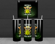 Load image into Gallery viewer, Sporty Baby Yoda Tumbler