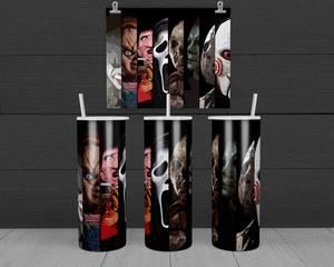 Horror Movie Characters Faces Tumbler