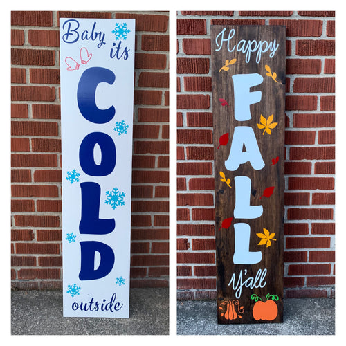 Reversible Entrance Sign (Fall and Winter)